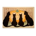 Trademark Fine Art Vintage Apple Collection 'Halloween Black Cats Pumpkin' Canvas Art, 22x32 ALI6306-C2232GG
